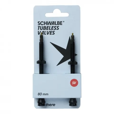 Schwalbe Tubeless Ventil 80mm (2er Set) - Extra langes Ventil für hohe Felgen ohne Verlängerung