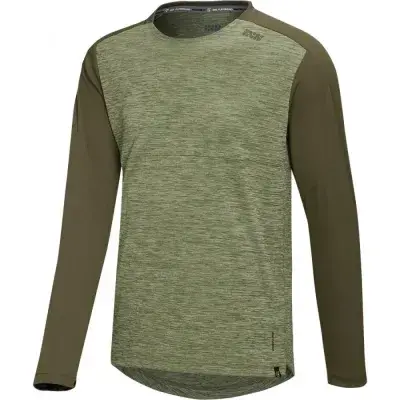 IXS Sports Division iXS Flow X Long Sleeve Jersey S Olive-Dark Olive - atmungsaktives Bike-Trikot