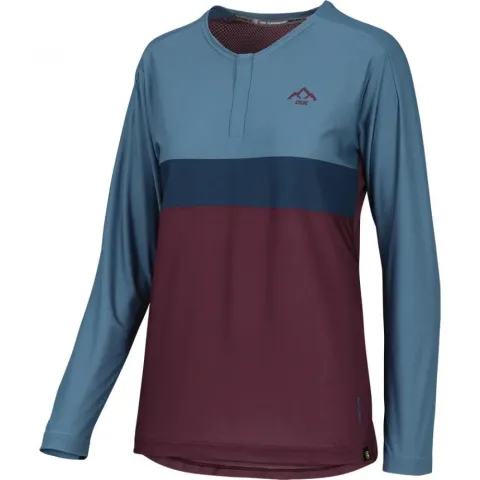 IXS Sports Division iXS Flow XTG Women's Long Sleeve Henley 40 Raisin / Marine - wetterfestes…