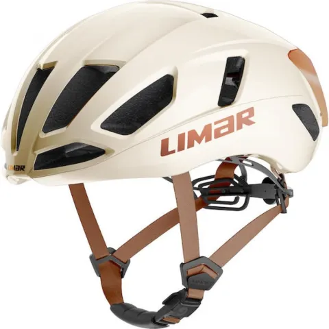 Limar Air Atlas W&B Amber White L Weiß/Bronze - Aero-Rennradhelm mit maximaler Belüftung