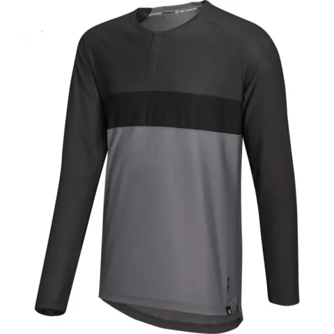 IXS Sports Division iXS Flow XTG Long Sleeve Henley L Graphite-Black - atmungsaktives Bike-Henley