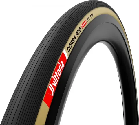 Vittoria Corsa Pro 28 Zoll (30-622) Tube Type 30 tan-black - Rennradreifen mit maximaler Performance