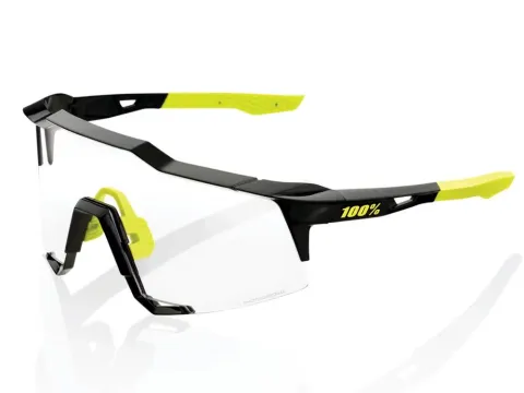 100% Speedcraft - Photochromic Lens unis gloss black - selbsttönende Performance-Sportbrille