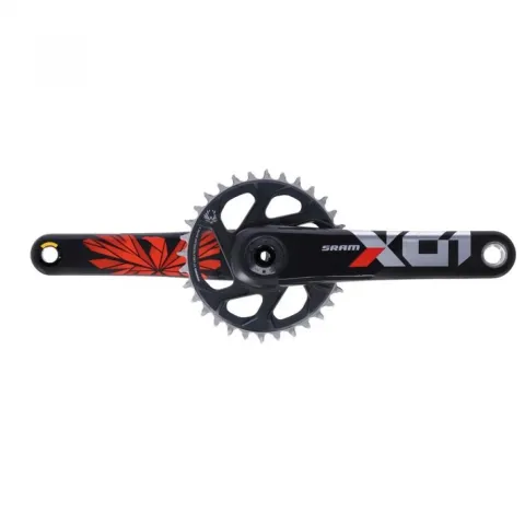SRAM X01 Eagle Boost DUB Kurbelgarnitur 175 mm rot - leichte Carbon-Power für 1x12-MTB-Antriebe