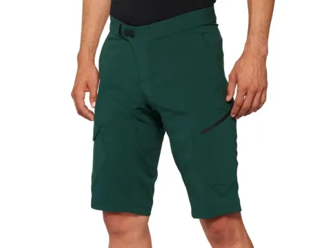 100% Ridecamp Short 34" Forest Green - leichte All-Mountain MTB-Short für lange Trails