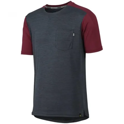 IXS Sports Division iXS Flow X Short Sleeve Kids Jersey KL Black/Raisin - atmungsaktives Bike-Trikot