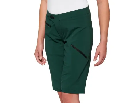 100% Ridecamp Women Short L Forest Green - komfortable Trail-Bikeshort für lange Touren