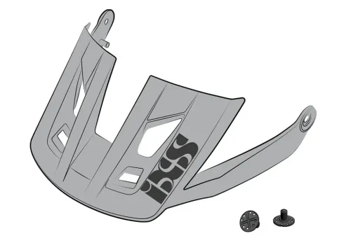 IXS Sports Division iXS Visor + Pins Trigger AM M/L grey - Ersatzvisier für optimalen Schutz