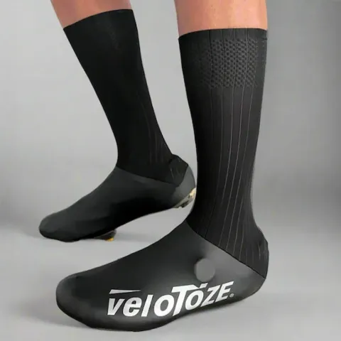 VeloToze Überschuh Aero TT schwarz L - aerodynamischer Überschuh für maximale Watt-Ersparnis