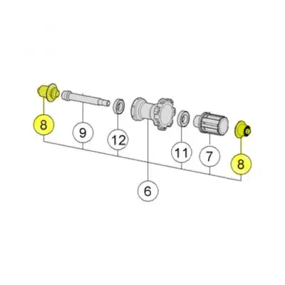 Vision Endkappen-Kit für VISION Naben/Laufräder 12/15 mm - präzise Anpassung und sicherer Sitz