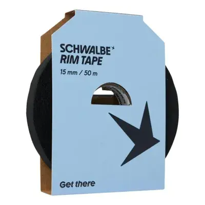 Schwalbe HOCHDRUCKFELGENBAND 15mm 50 m/Rolle Textil m - zuverlässiger Felgenschutz für…