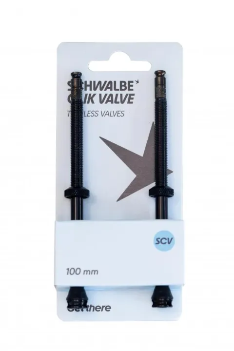 Schwalbe Tubeless Clik Valve SCV 100 mm (2er Set) - Innovatives Ventilsystem - Tubeless Ventil