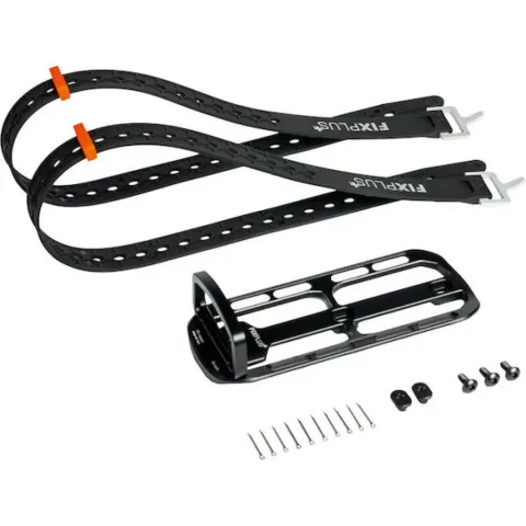 FixPlus Cargo Cage M Set M Schwarz/orange - flexibler Bikepacking-Gepäckhalter