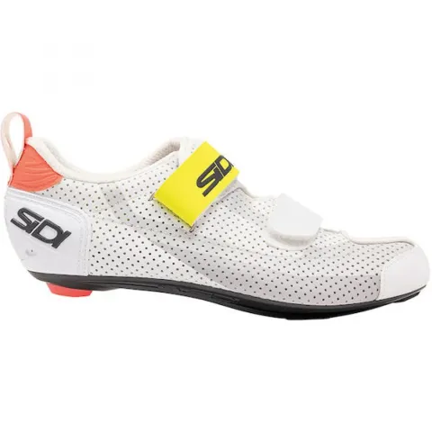 Sidi T-5 Air grey/white/yellow 43 grau/weiß/gelb - triathlonspezifischer Rennradschuh mit…