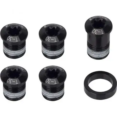 FSA Kettenblattschraubenset Road ABS 2-fach Schwarz - leichte, moderne Ausführung
