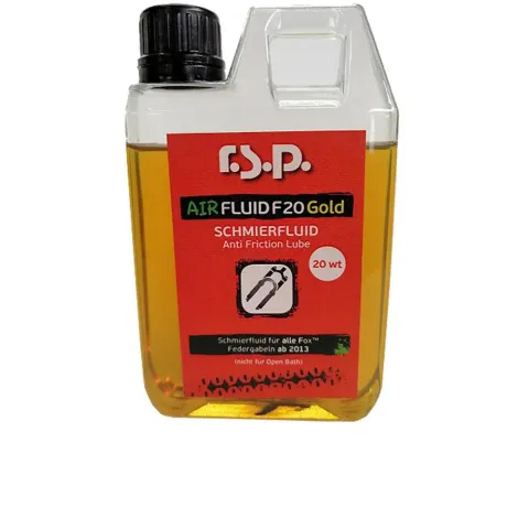 r.s.p. Air Fluid F20 Gold 250 Milliliter - Schmieröl 20 WT für Fox Federgabeln ab 2013,…