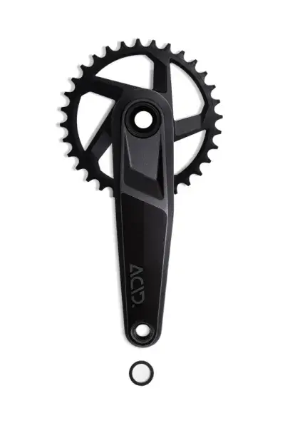 Acid Crank Set MTB Pro Fahrrad Kurbelgarnitur 32T schwarz - Größe: 170 mm