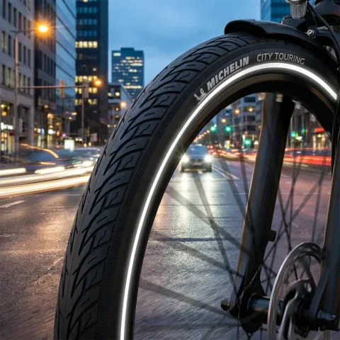 Michelin City Touring Comp. Line Faltreifen 55-584 (27.5x2.15) Schwarz/Reflex - Urban & E-Bike…