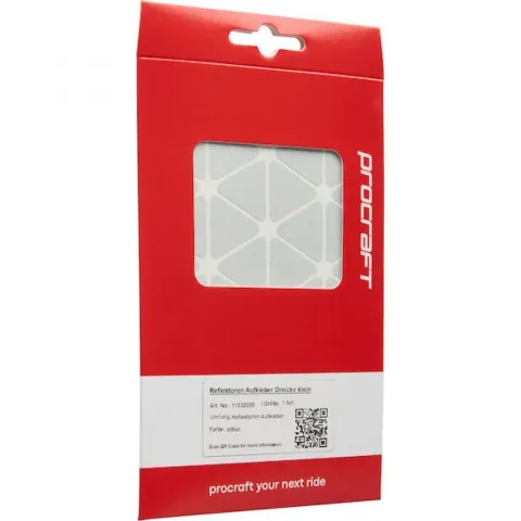 Procraft Reflektoren Sticker Set - Dreiecke Klein Silber - mehr Sichtbarkeit und Style