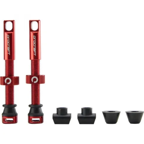 Procraft Tubeless-Ventile Procraft 44 mm Rot - leichte, dichte Tubeless-Lösung
