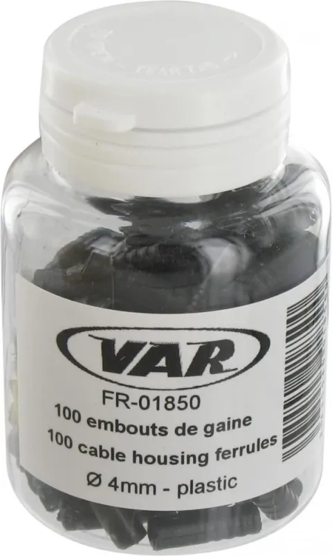 VAR 100 Stück Außenhüllenendkappe FR-01850 Ø 4 mm - sauberer Abschluss für Zugaußenhüllen