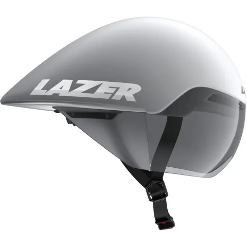 LAZER Volante KinetiCore Triathlon-/Zeitfahrhelm M Matt White Silver - maximale Aerodynamik