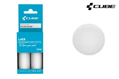 Cube Touch-Up Pen Lackreparaturstift Set matt polar silver