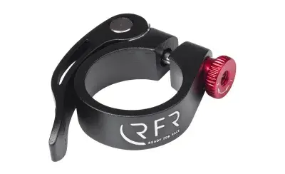 RFR Sattelklemme mit Schnellspanner 31.8mm / 34.9mm schwarz/rot - Größe: 31.8 mm
