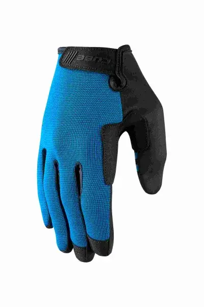 Cube Gravity X Actionteam Fahrrad Handschuhe lang blau/grau 2027 - Größe: S (7)