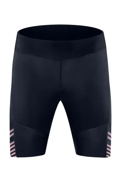 Cube Teamline Damen Fahrrad Hose kurz schwarz/lila 2027 - Größe: 3XL (46)