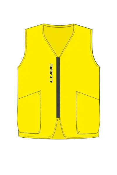 Cube Safety Weste Cmpt Fahrrad Sicherheitsweste gelb 202 - Größe: XL/XXL (54/58)