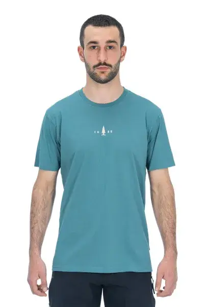 Cube Organic Fichtelmountains Freizeit T-Shirt grau 2027 - Größe: M (46/48)
