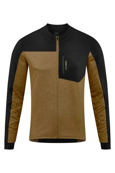 Cube ATX Cmpt Full Zip Fahrrad Trikot lang braun/schwarz 2027 - Größe: XXL (56/58)