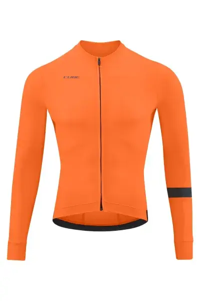 Cube Blackline Fahrrad Trikot lang orange 2023 - Größe: XS (42/44)
