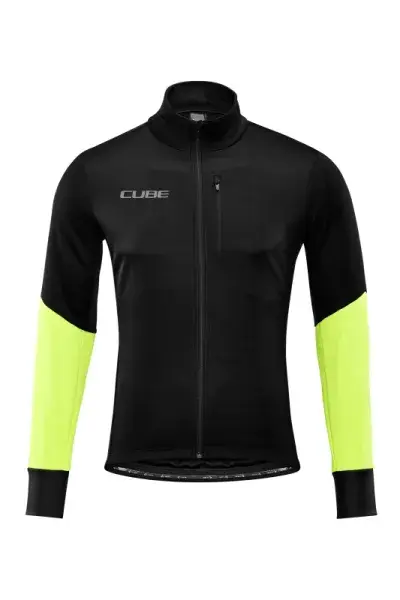 Cube Blackline Softshell Safety Fahrrad Jacke schwarz/gelb 2027 - Größe: M (46/48)