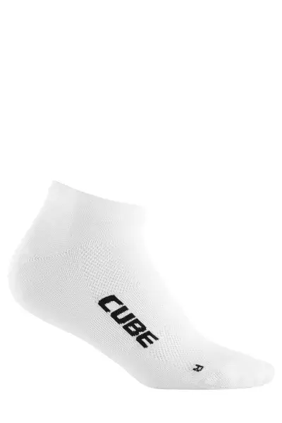 Cube Blackline Low Cut Fahrrad Socken weiß 2027 - Größe: 44-47