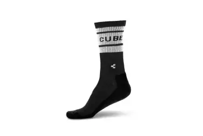 Cube After Race High Cut Fahrrad Socken schwarz/weiß 2027 - Größe: 40-43