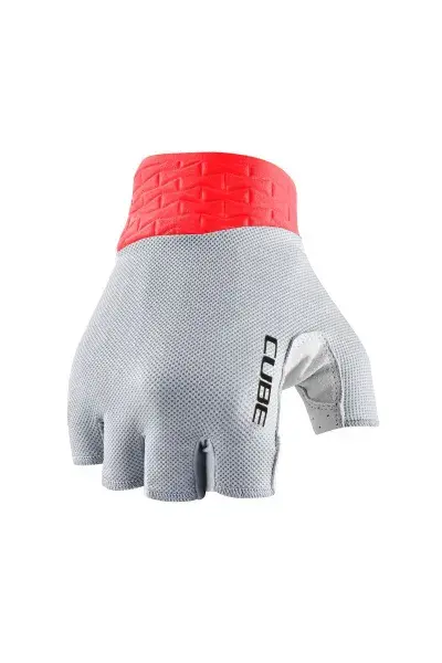 Cube Performance Fahrrad Handschuhe kurz grau/rot 2027 - Größe: S (7)