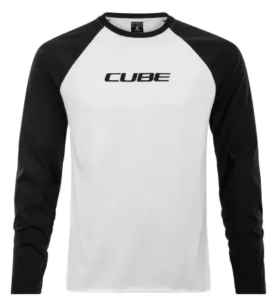 Cube Organic Freizeit Shirt Longsleeve schwarz/weiß 2027 - Größe: L (50/52)