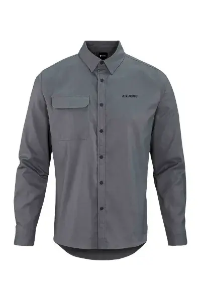 Cube Vertex Fahrrad Trikot / Hemd lang grau 2026 - Größe: XXL (56/58)
