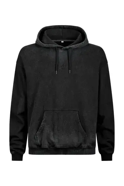 Cube Organic Script Freizeit Hoodie / Pullover washed grau 2027 - Größe: S (44/46)