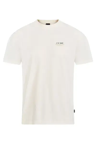 Cube Organic Club Dropshoulder Freizeit T-Shirt creme weiß 2027 - Größe: L (50/52)
