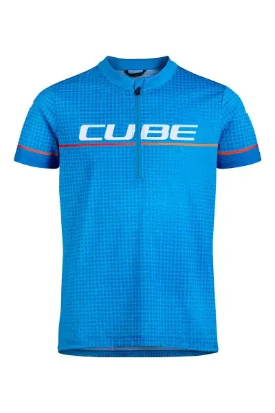 Cube Rookie Road / XC Kinder Fahrrad Trikot kurz blau 2027 - Größe: XXS (86/92)