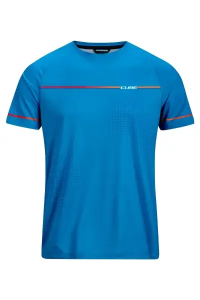 Cube Tech Teamline Fahrrad Trikot kurz blau 2027 - Größe: L (50/52)