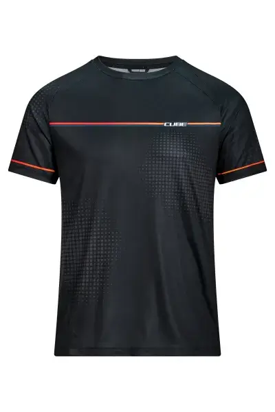 Cube Tech Teamline Fahrrad Trikot kurz schwarz 2027 - Größe: M (46/48)