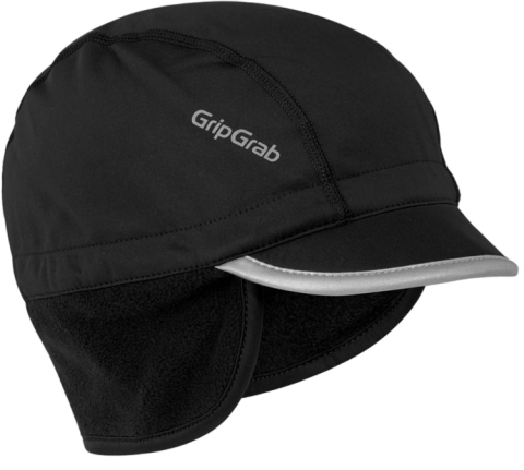 GRIPGRAB Belgian Style Thermo winddichte Winter-Radmütze Schwarz Modell 2026