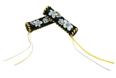 Electra Hawaii Lenkergriffe schwarz-gelb 125 mm mit Quasten