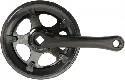 Miranda Kettenradgarnitur 140 mm 32 Zähne Vierkant mit Kettenschutzring Schwarz