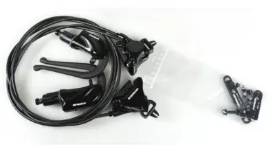 RideRever Trivia Carbon TT Scheibenbremse Set VR+HR (ohne Bremsscheiben) (BULK)