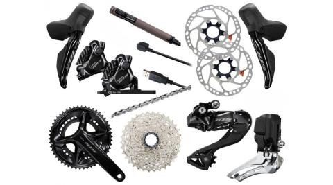 Shimano 105 Di2 R7170 Gruppe 52/36 Zähne mit 11-34 Kassette (BULK) - hydraulisch